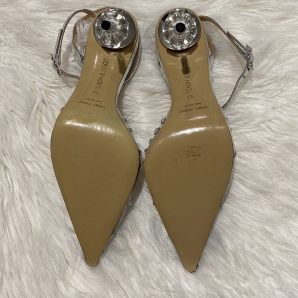 Mach and Mach‎ Crystal Embellished Clear Ankle Strap pump - Picture 8 of 12